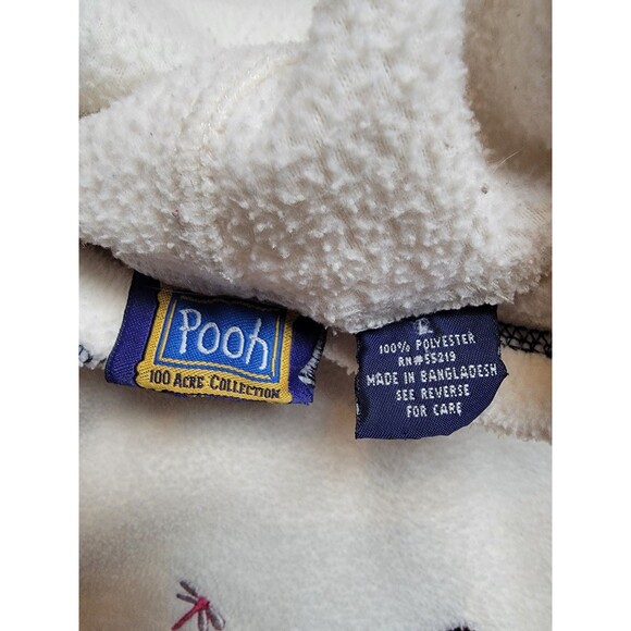 Vintage 90s/Y2k Disney Pooh Tigger Buddies Fleece Pullover Hoodie Size L - Picture 3 of 5